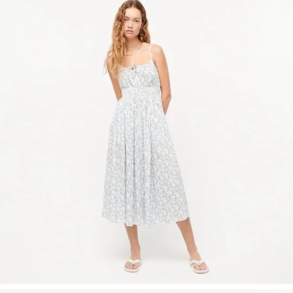 JCrew Smocked-waist dress in Liberty Rose floral new with tags